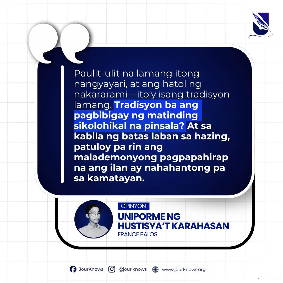  Uniporme ng Hustisya’t Karahasan